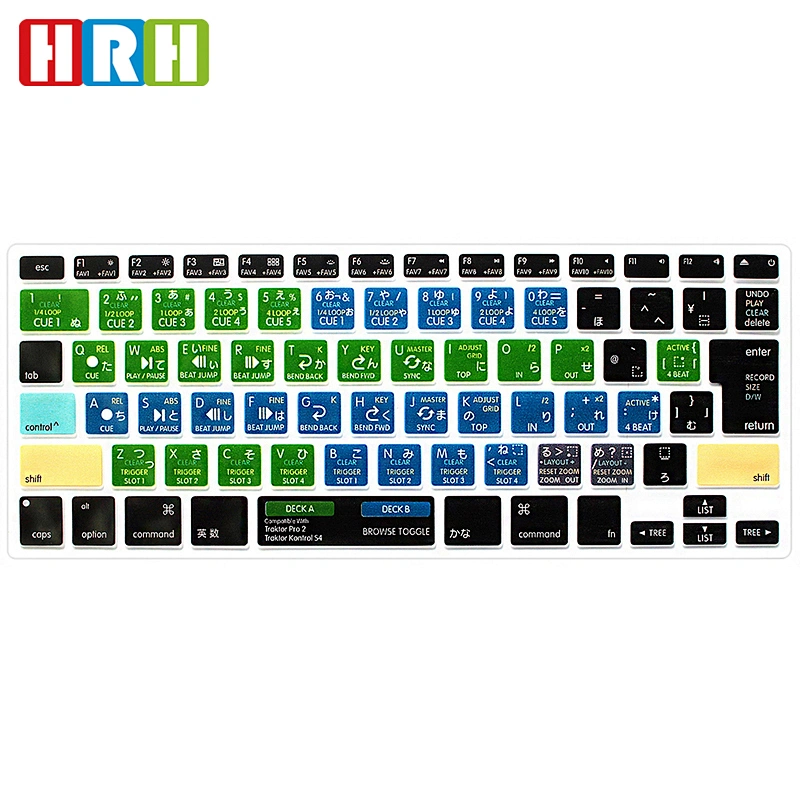 Customized Waterproof dj traktor Pro 2/Traktor Kontrol S4 Silicone Hot key Laptop Keyboard Skin for Mac
