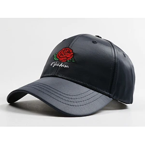 High quality custom rose embroidered logo baseball caps dad hats flex fitted cap