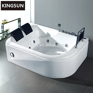 Hydro massage 2 person outdoor spa bathtub with LED Light
