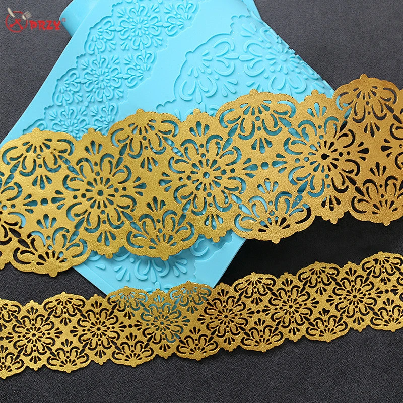 Fondant lace silicone mat mold Lace decorative Cake mould wedding fondant cake lace molds