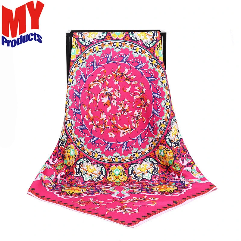 Wool silk reversible scarf large square scarf women winter scarf