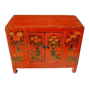Chinese Antique Solid Wood Painting Cabinet
