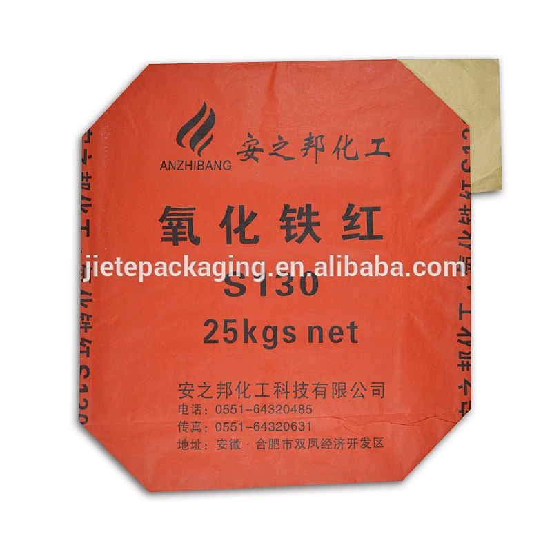 Printed brown kraft paper bag with custom design for packing chemical powder