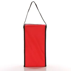 Custom wholesale red insulated bag rectangle for fast food packaging