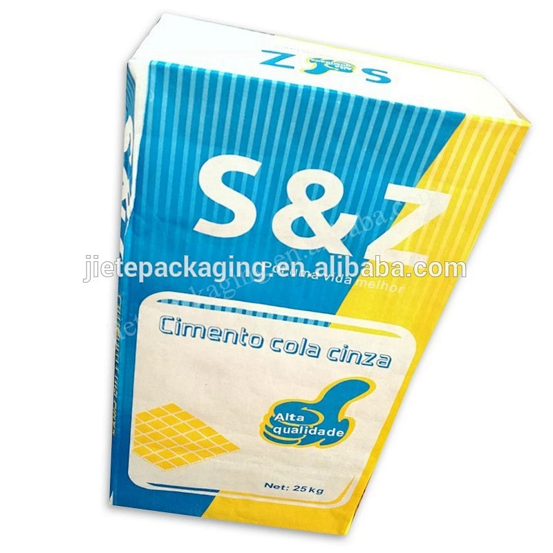 Accept custom order 20kg bottom square self closes kraft paper valve bag for cement packing