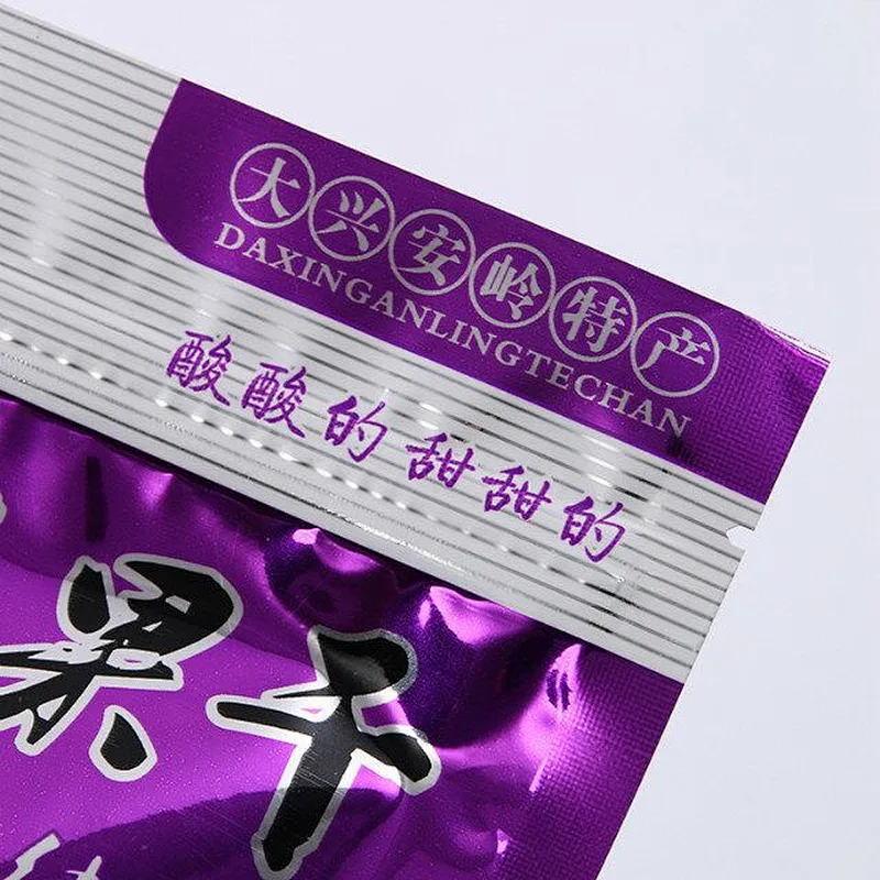 Purple PE transparent snack bag fruit dry bag wholesale