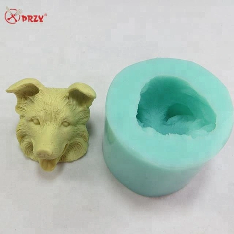 DW0004 Cute puppy head Soap silicone molds Home desk decorations mould Dog Candle mold