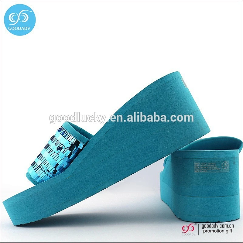 Cheap wholesale casual comfort sandal high heel slipper for girls