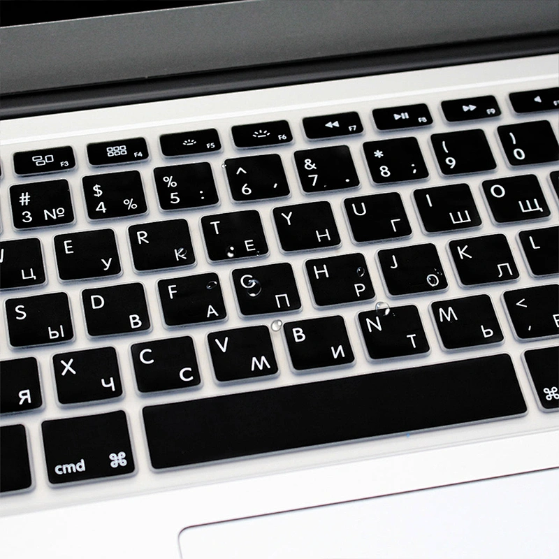 Russian languages custom laptop keyboard skin Keyboard Protector film For Macbook Pro Air Retina 13