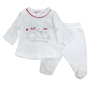 Cute design newborn 0-24M baby boy winter sleep clothes set