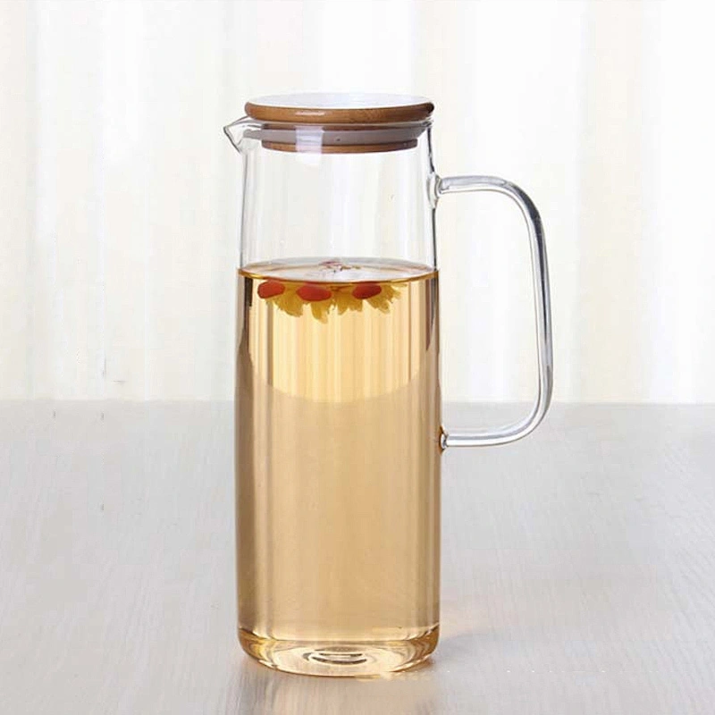 Classic Design Glass Tea Pot 1100ML Thermal Tea Pot With Bamboo Lid For Home