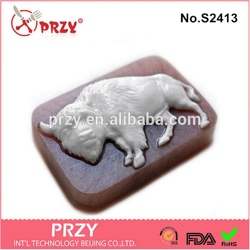PRZY s2413 Handmade Silicone Bison Soap Mold