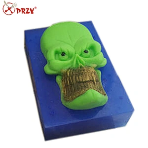 Skull 3d silicone soap mold silicone molds for soap handmade Halloween soap molds