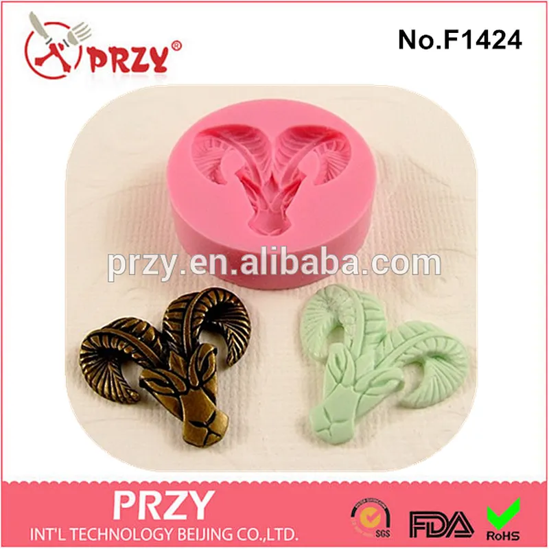 F1424 PRZY Eco-friendly high quality Ram Head Fondant cake baking tools