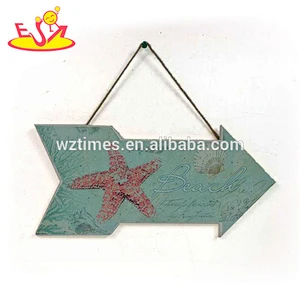 Wholesale creative scarecrow shape wall decoration wooden art decor for children W09D033