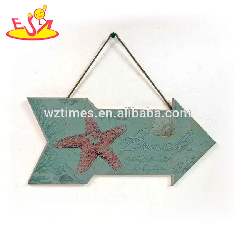 Wholesale creative scarecrow shape wall decoration wooden art decor for children W09D033