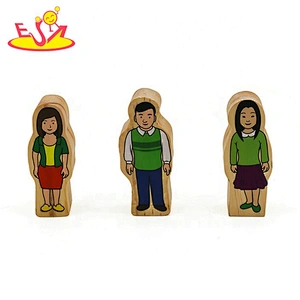 2019 New design 30 pieces kds wooden peg people for wholesale W06D124