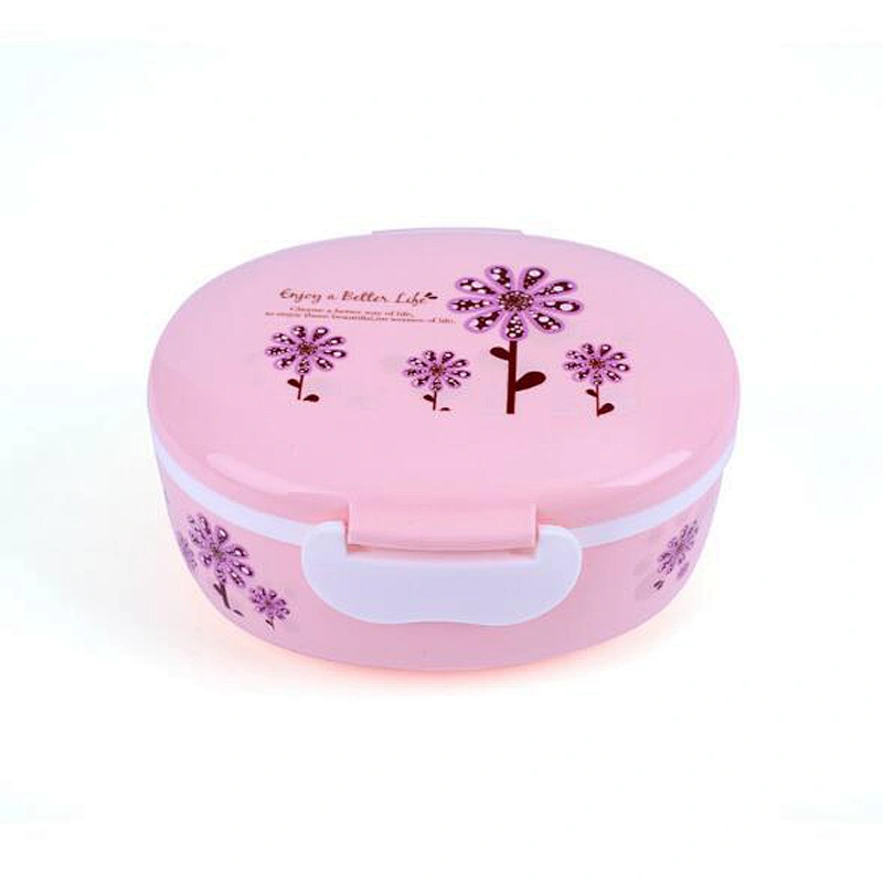 Free Sample Plastic Double Layers Bento Container Creative Lunch Box Children Student Cartoon Bowl