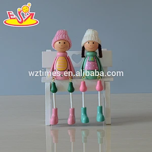 2018 New design wooden children's craft doll mini wooden children's craft doll popular wooden children's craft doll W02A156