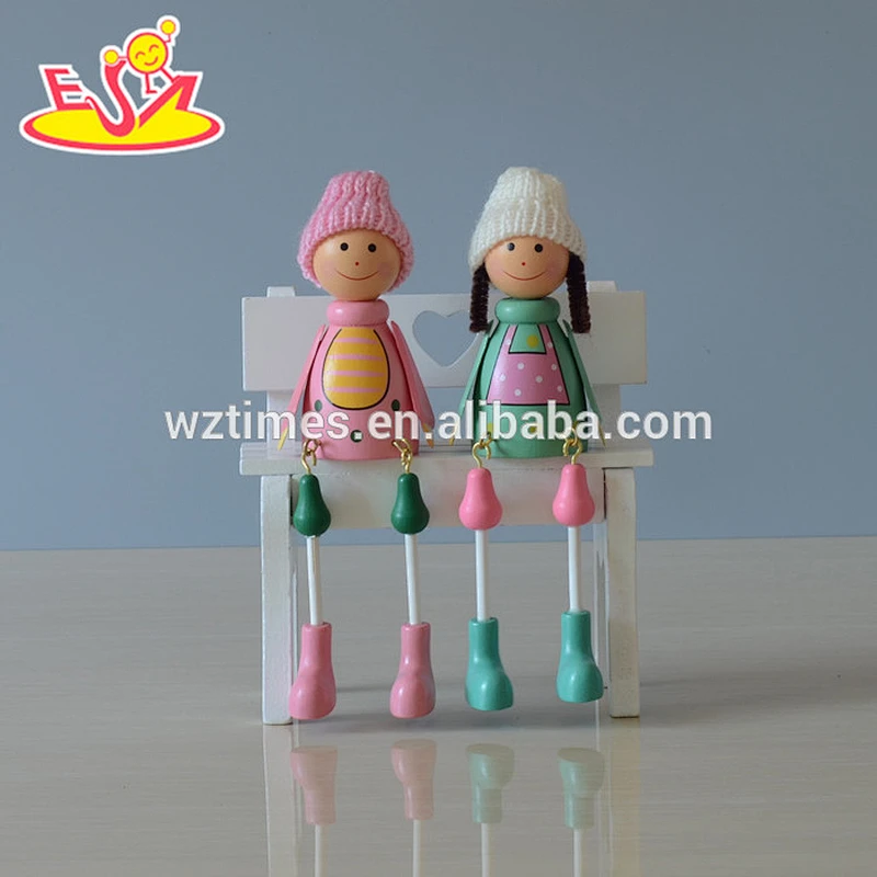2018 New design wooden children's craft doll mini wooden children's craft doll popular wooden children's craft doll W02A156