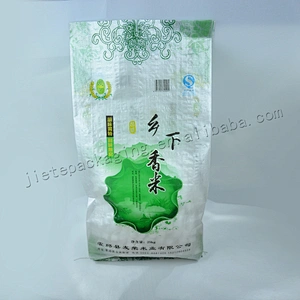 Proper price agricultural use transparent plastic material pp woven rice bags 25kg