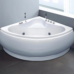 Foshan factory fanshaped acrylic bathtub home hot tub with massage