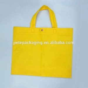 custom order orange, yellow recycled folding non woven reusable shopping bags