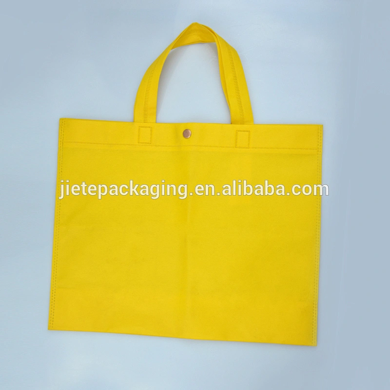 custom order orange, yellow recycled folding non woven reusable shopping bags