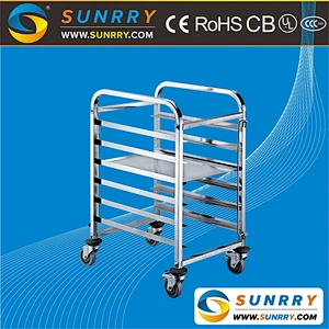 New Design 10 Layers Stainless Steel Bakery Trolley and Tray Rack Trolley