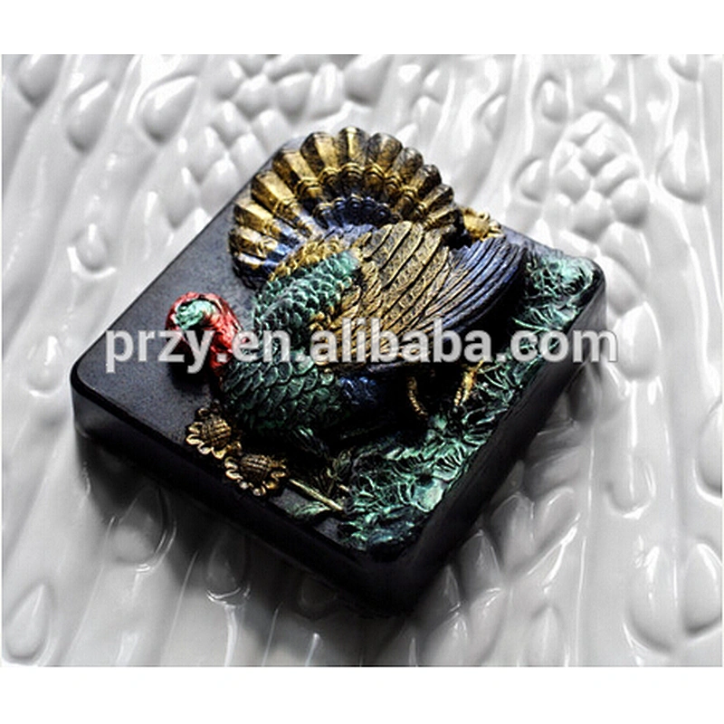PRZY s2387 DIY halloween silicone Skull and Roses Soap mold