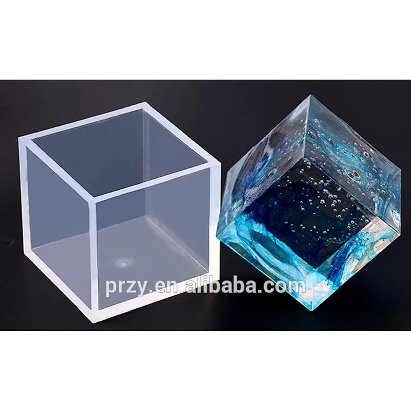 Crystal Epoxy Square Rectangular Full Transparent Ultra Mirror Ornaments Aroma Liquid Silicone Mould