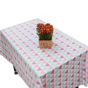 Rectangular Personalized Custom Design Printed PE friendly Table Cloth With Logo
