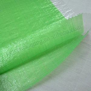 Green and white color transparent plastic pp woven packaging bag for agricultural and industrial