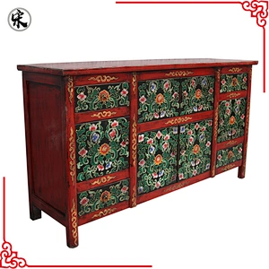 chinese antique hand painted tibetan furniture