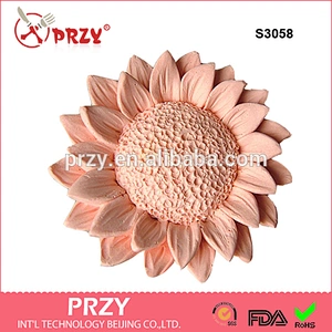 S3058 BPA free 3D silicone christmas soap molds/ sunflower shape silicone mold