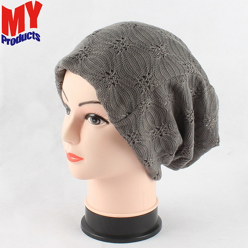 Autumn Winter Elastic Size Adjustable Plain Color Neck Scarf and Hat Hijab Hat
