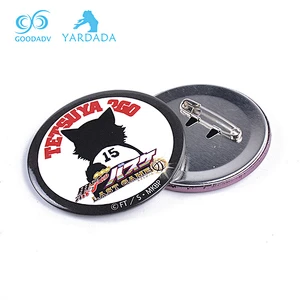 2018 latest custom tinplate button badge 58mm material