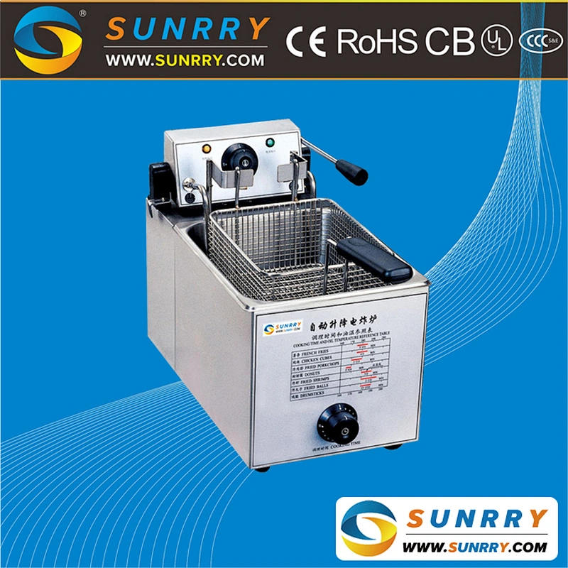 CE proved kitchen appliance auto lift-up 8L electric potato industrial fryer industrial price