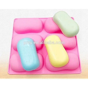F1806 6 cavity Handmade soap mold silicone baby mold small waist mold