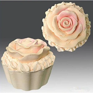 2018 new arrivals 3D Rose Flower Shape Cupcake Silicone Mold