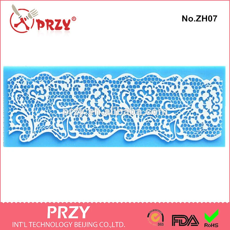 Decorative silicone lace baking mat