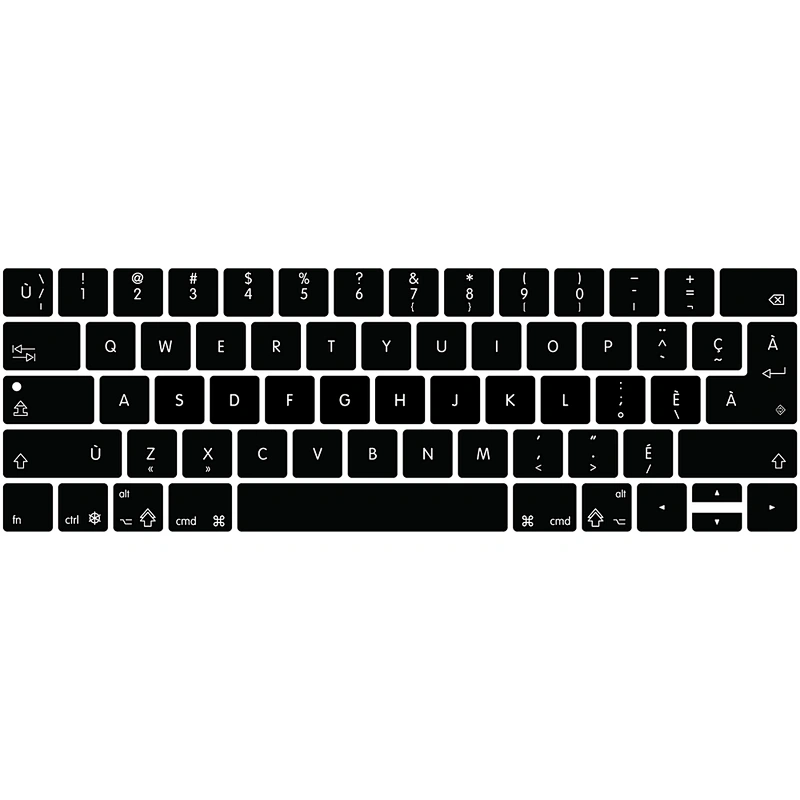 custom silicone keyboard protector desktop canadian french Keyboard Cover For macbook pro 13 inch touch bar keyboard skin