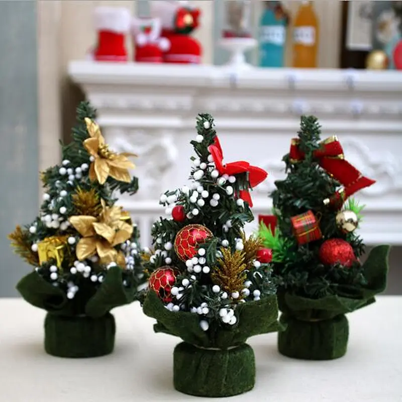 High Quality Mini Christmas Decorations Christmas Tree Exquisite Ornaments Small Trees Christmas Crafts