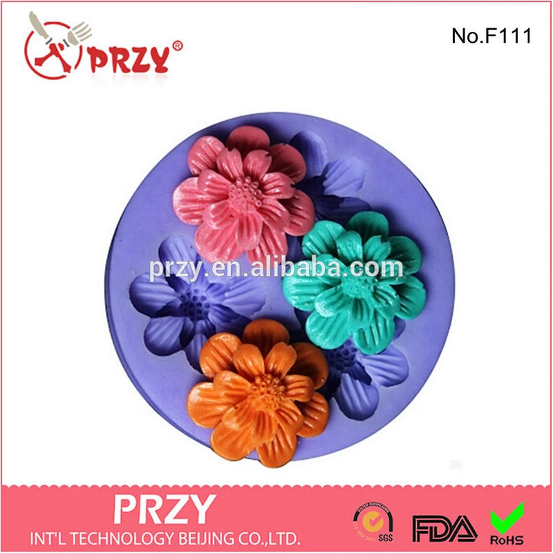 F111 PRZY Cake decorating fondant silicone mold flower