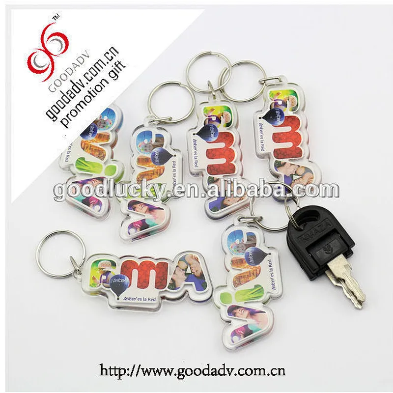 Hot sale custom fashion hand keychain clear plastic keychain
