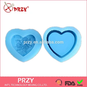 S4049 Heart-shaped solid silicone mold soap box handmade soap gift box chocolate mold