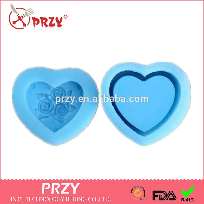 S4049 Heart-shaped solid silicone mold soap box handmade soap gift box chocolate mold