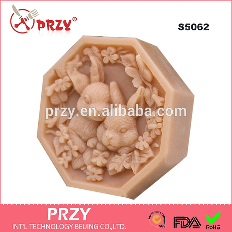 S5062 rabbit silicone mold for soap animal soap mold handmade silicone molds for wholesale