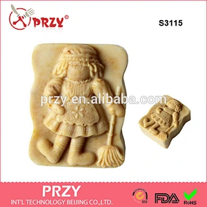 S3115 Country Doll Girl Silicone Soap Mold/ silicone mold