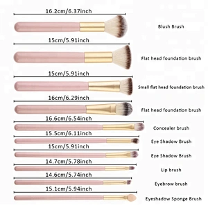 Professional 10pcs Pink Makeup Brushes Set Powder Face Brush Cosmetic Beauty Tools